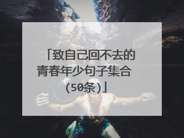 致自己回不去的青春年少句子集合(50条)
