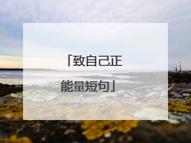 致自己正能量短句