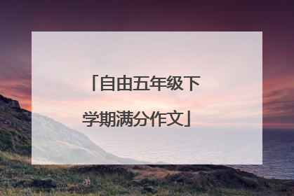 自由五年级下学期满分作文