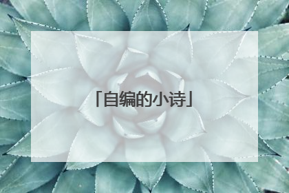 自编的小诗
