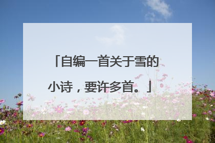 自编一首关于雪的小诗，要许多首。