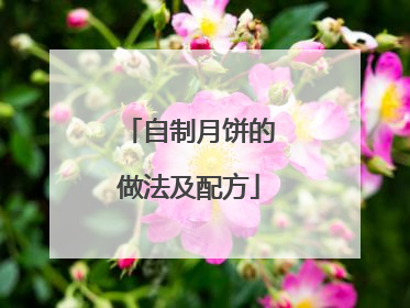 自制月饼的做法及配方