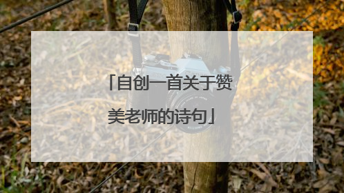 自创一首关于赞美老师的诗句