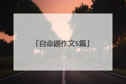 自命题作文5篇