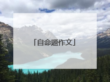 自命题作文