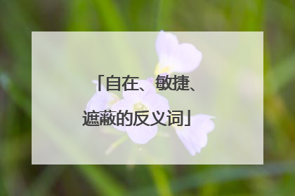 自在、敏捷、遮蔽的反义词