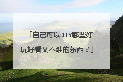 自己可以DIY哪些好玩好看又不难的东西?