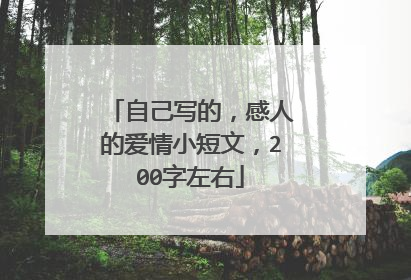 自己写的,感人的爱情小短文,200字左右