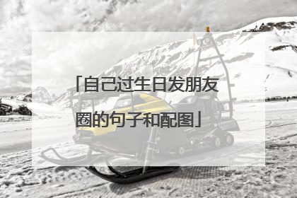 自己过生日发朋友圈的句子和配图