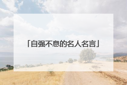 自强不息的名人名言