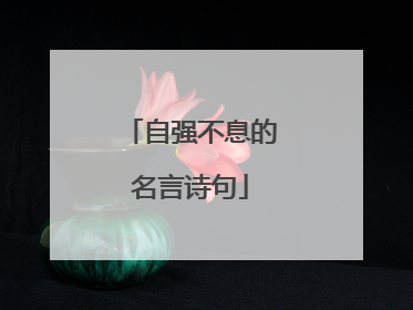 自强不息的名言诗句