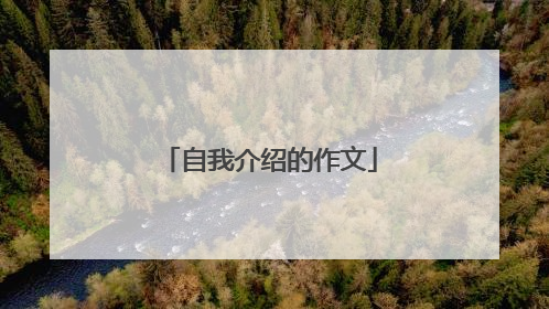 自我介绍的作文