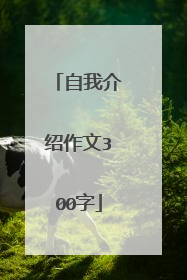 自我介绍作文300字