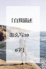 自我描述怎么写100字