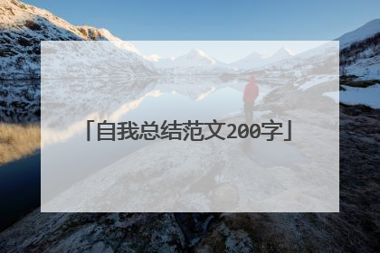 自我总结范文200字