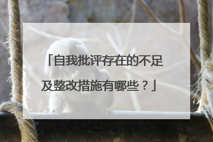 自我批评存在的不足及整改措施有哪些？