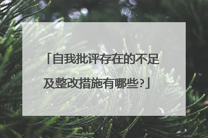 自我批评存在的不足及整改措施有哪些?