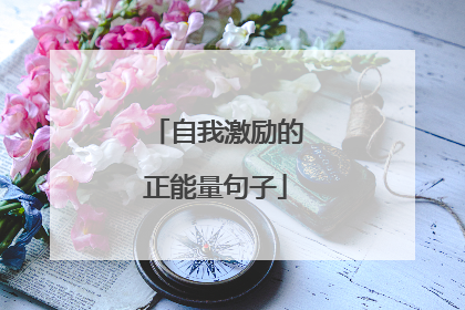 自我激励的正能量句子