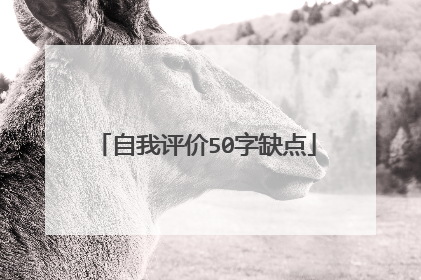 自我评价50字缺点