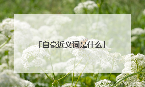 自豪近义词是什么