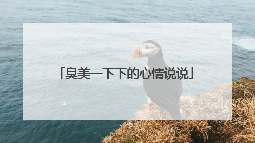 臭美一下下的心情说说