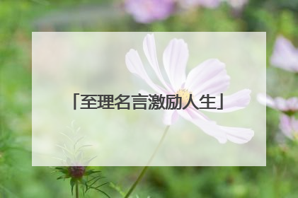 至理名言激励人生