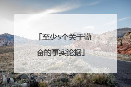 至少5个关于勤奋的事实论据