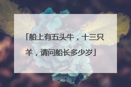 船上有五头牛，十三只羊，请问船长多少岁