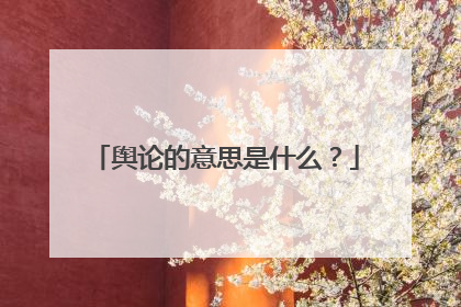 舆论的意思是什么？
