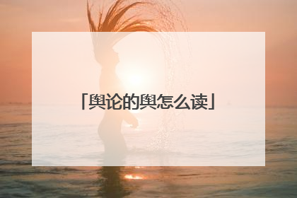 舆论的舆怎么读