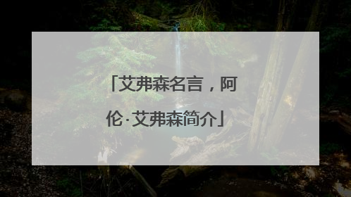 艾弗森名言，阿伦·艾弗森简介