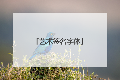 艺术签名字体