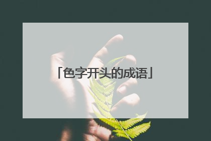 色字开头的成语