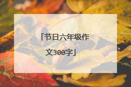 节日六年级作文300字