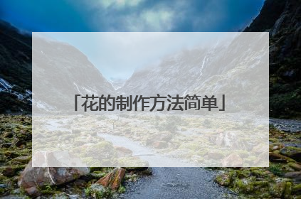 花的制作方法简单