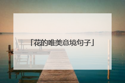 花的唯美意境句子