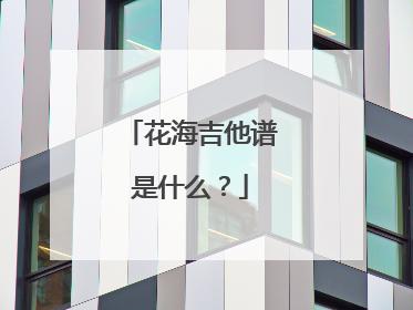 花海吉他谱是什么?