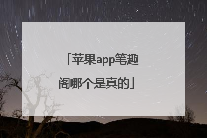 苹果app笔趣阁哪个是真的