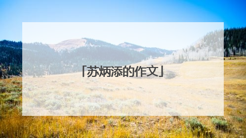 苏炳添的作文