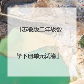 苏教版二年级数学下册单元试卷