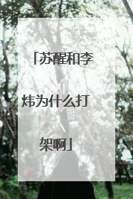 苏醒和李炜为什么打架啊