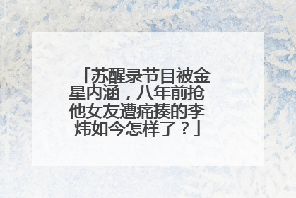 苏醒录节目被金星内涵,八年前抢他女友遭痛揍的李炜如今怎样了?