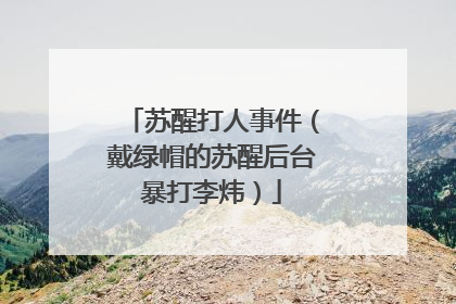 苏醒打人事件(戴绿帽的苏醒后台暴打李炜)