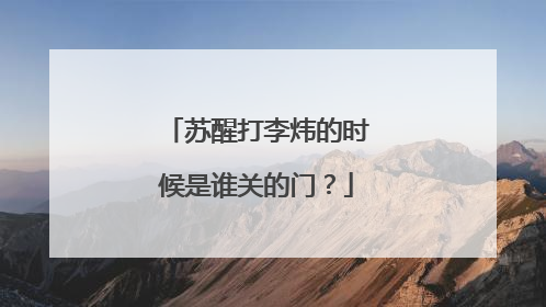 苏醒打李炜的时候是谁关的门?