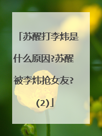 苏醒打李炜是什么原因?苏醒被李炜抢女友?(2)