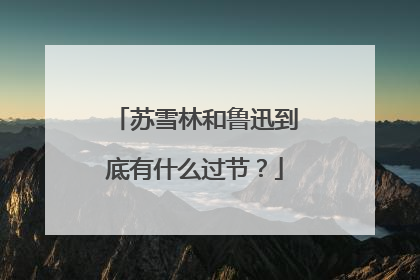 苏雪林和鲁迅到底有什么过节？