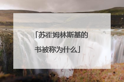 苏霍姆林斯基的书被称为什么