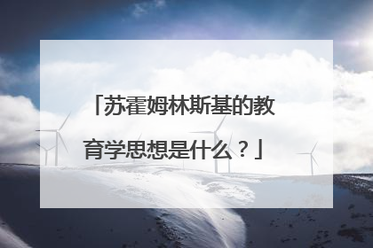 苏霍姆林斯基的教育学思想是什么?