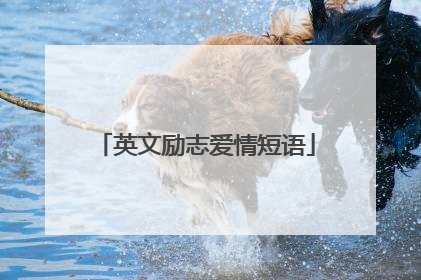 英文励志爱情短语