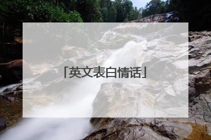 英文表白情话